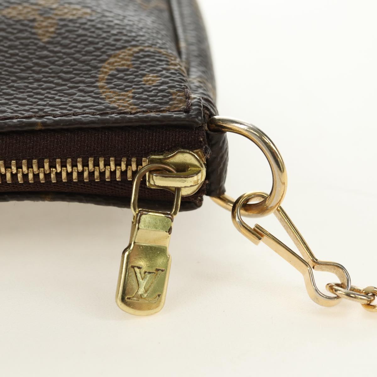 LOUIS VUITTON Monogram Mini Pochette Accessoires Pouch N41667 LV Auth 180474V