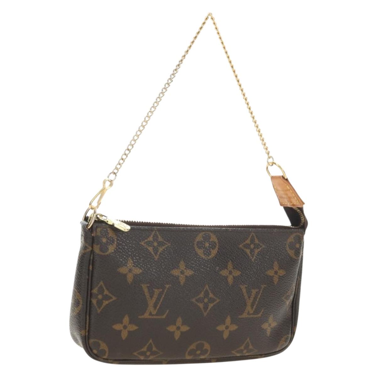 LOUIS VUITTON Monogram Mini Pochette Accessoires Pouch N41667 LV Auth 180474V