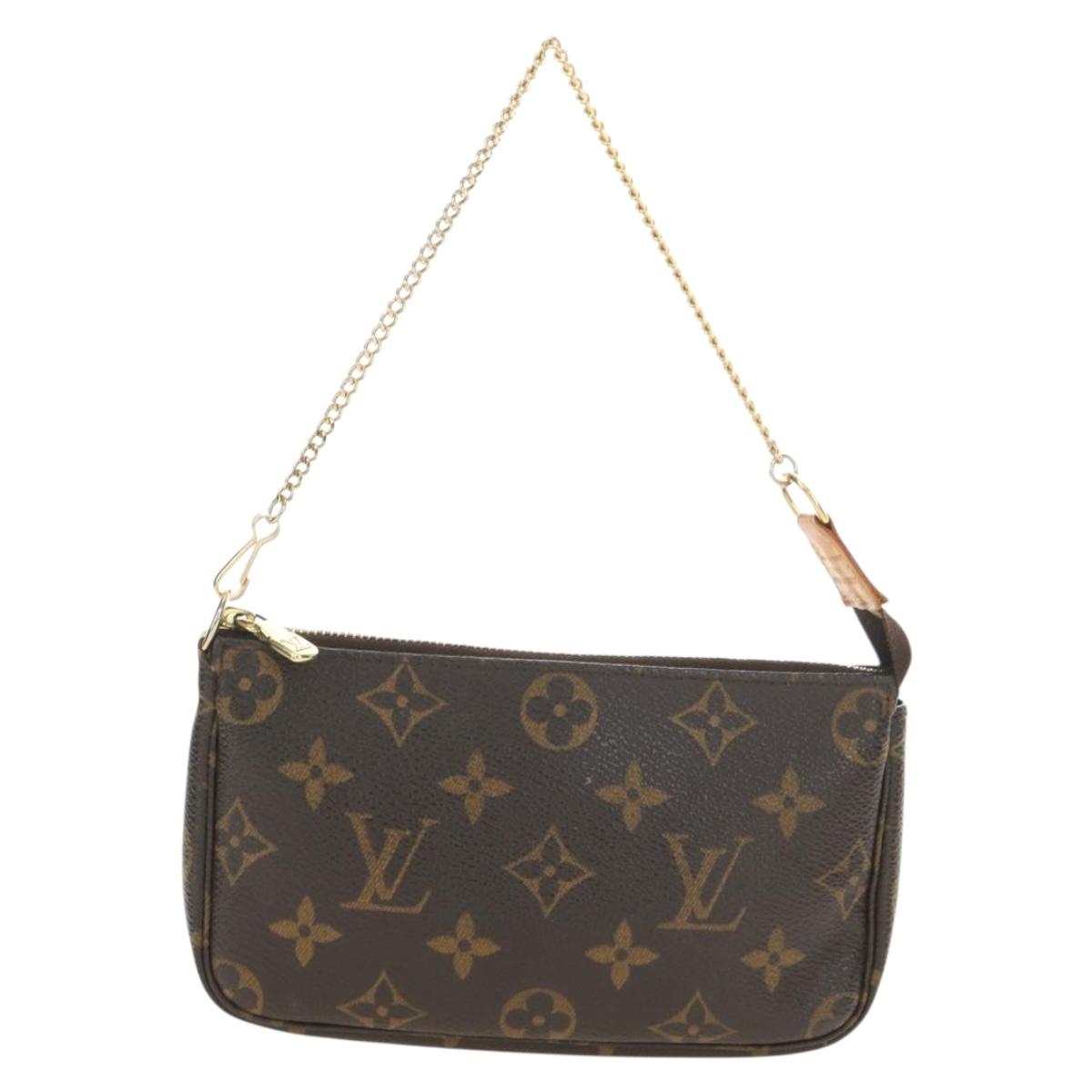 LOUIS VUITTON Monogram Mini Pochette Accessoires Pouch N41667 LV Auth 180474V