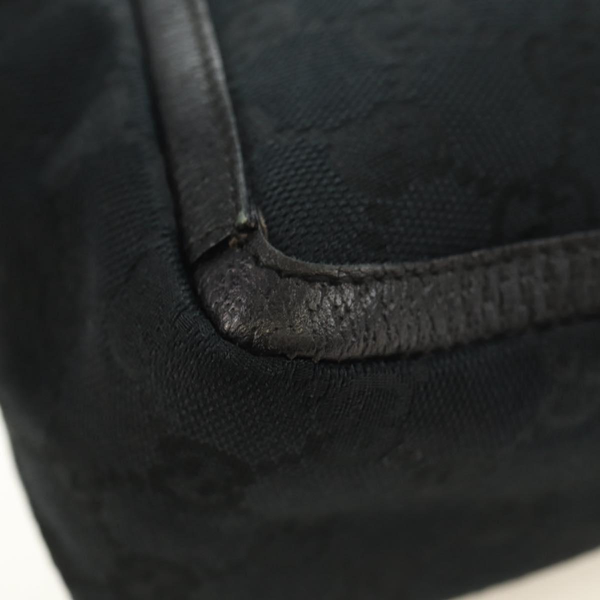 GUCCI GG Canvas Shoulder Bag Black Gold 130939 Auth 180484SAV