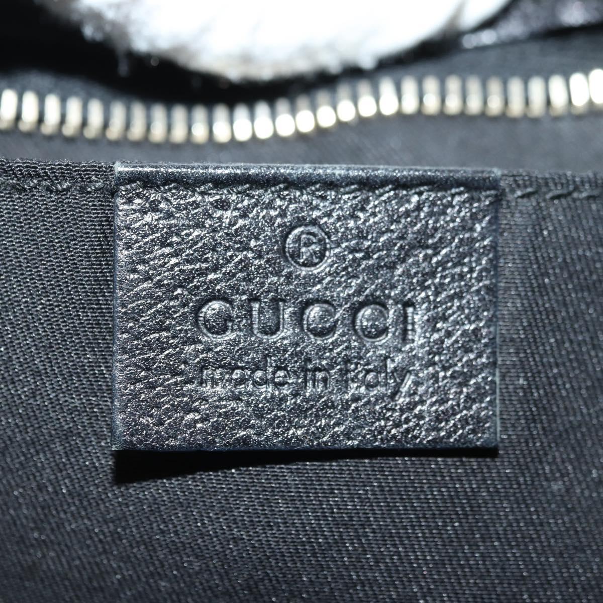 GUCCI GG Canvas Shoulder Bag Black Gold 130939 Auth 180484SAV