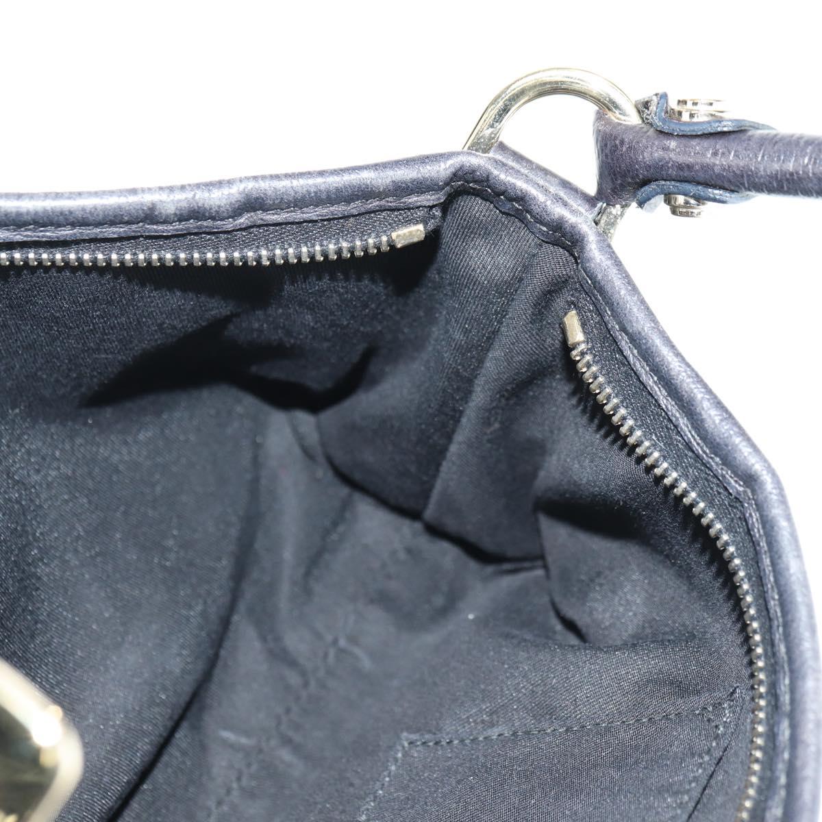 GUCCI GG Canvas Shoulder Bag Black Gold 130939 Auth 180484SAV