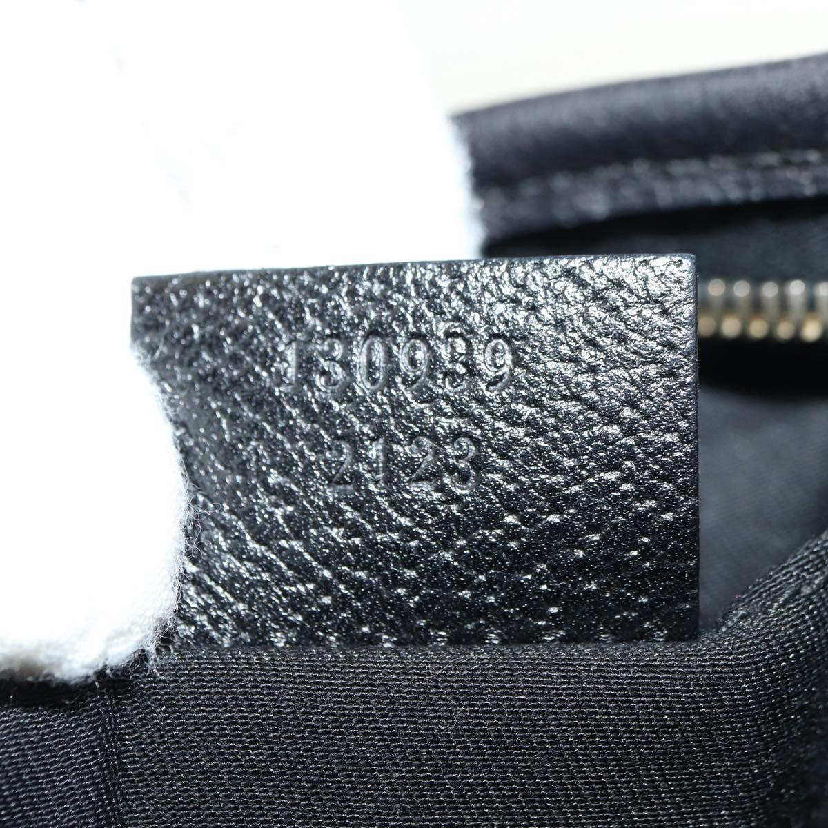 GUCCI GG Canvas Shoulder Bag Black Gold 130939 Auth 180484SAV