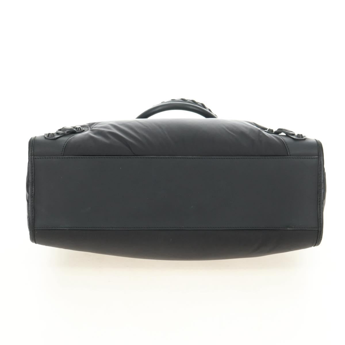 BALENCIAGA The City Hand Bag Nylon 2way Black 115748 Auth 180488SAM