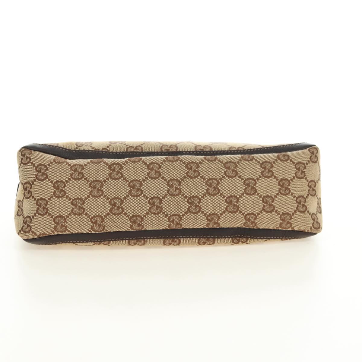 GUCCI GG Canvas Shoulder Bag Beige Gold 130939 Auth 180505SAV