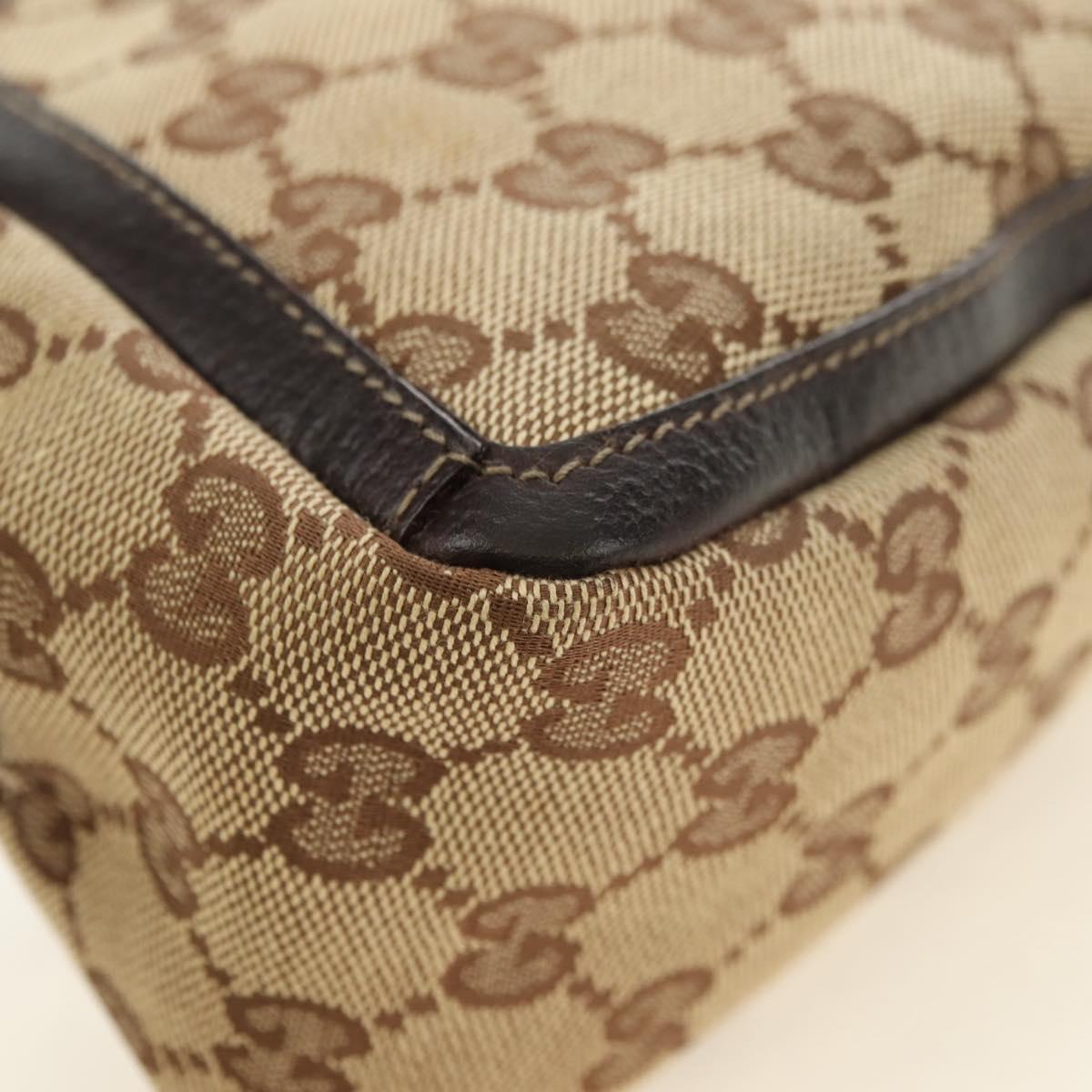 GUCCI GG Canvas Shoulder Bag Beige Gold 130939 Auth 180505SAV