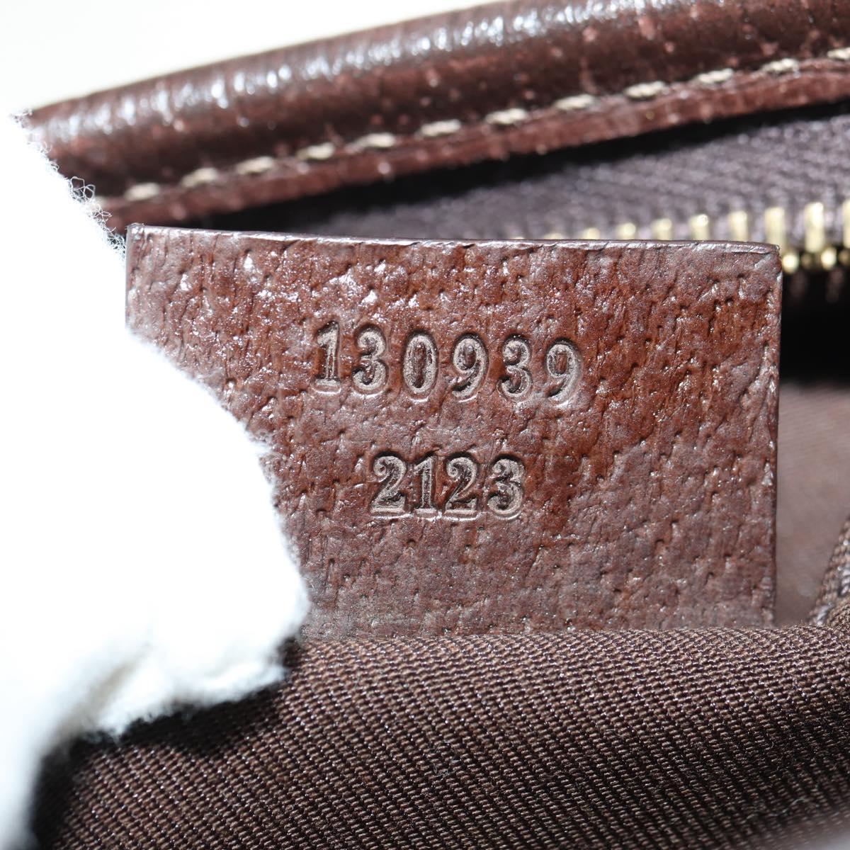 GUCCI GG Canvas Shoulder Bag Beige Gold 130939 Auth 180505SAV