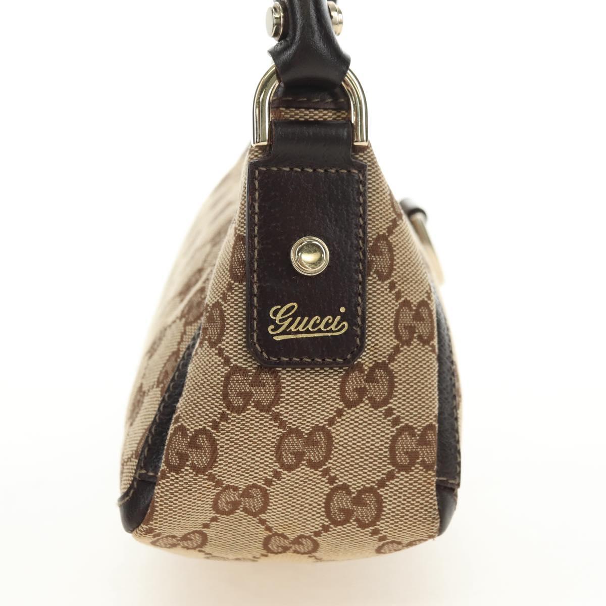 GUCCI GG Canvas Shoulder Bag Beige Gold 130939 Auth 180505SAV