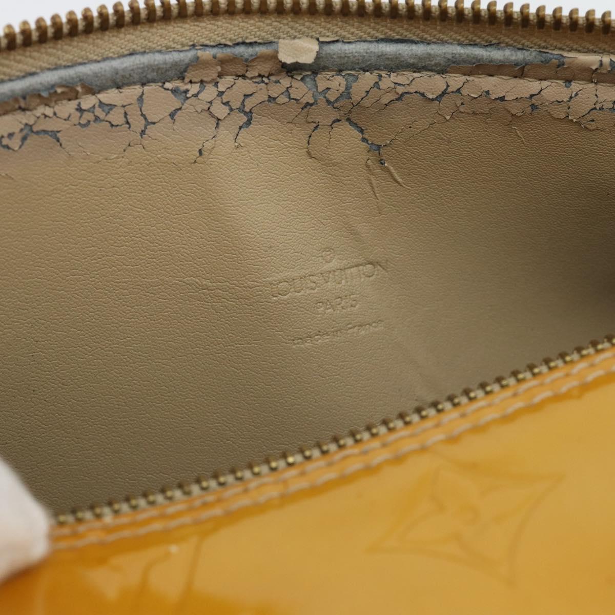 LOUIS VUITTON Monogram Vernis Bedford Hand Bag Beige M91006 LV Auth 180519