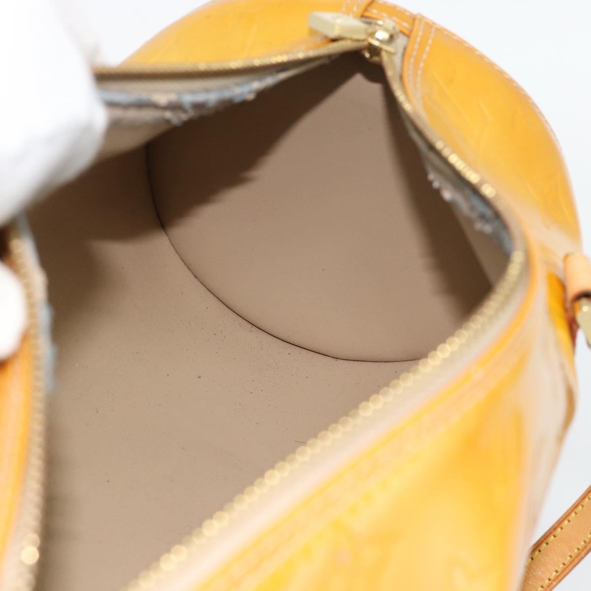 LOUIS VUITTON Monogram Vernis Bedford Hand Bag Beige M91006 LV Auth 180519