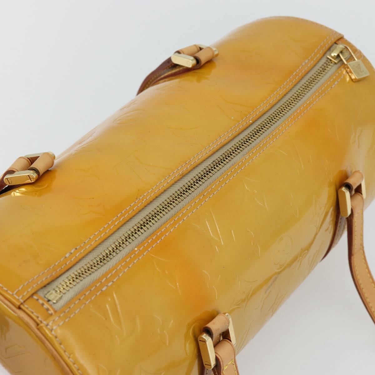 LOUIS VUITTON Monogram Vernis Bedford Hand Bag Beige M91006 LV Auth 180519
