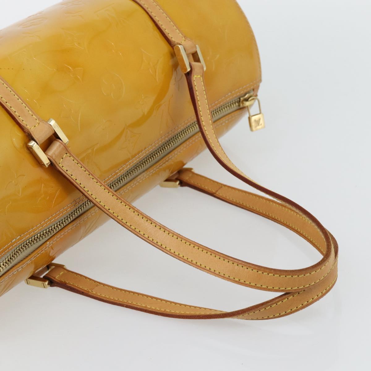 LOUIS VUITTON Monogram Vernis Bedford Hand Bag Beige M91006 LV Auth 180519