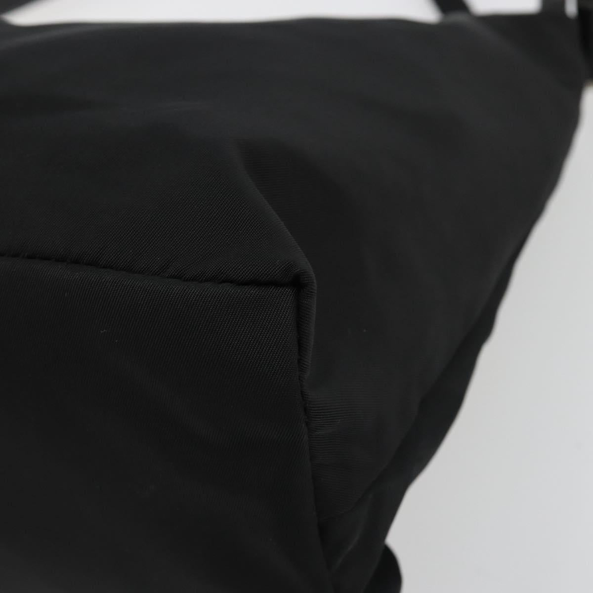 PRADA Shoulder Bag Nylon Black Silver Auth 180525A