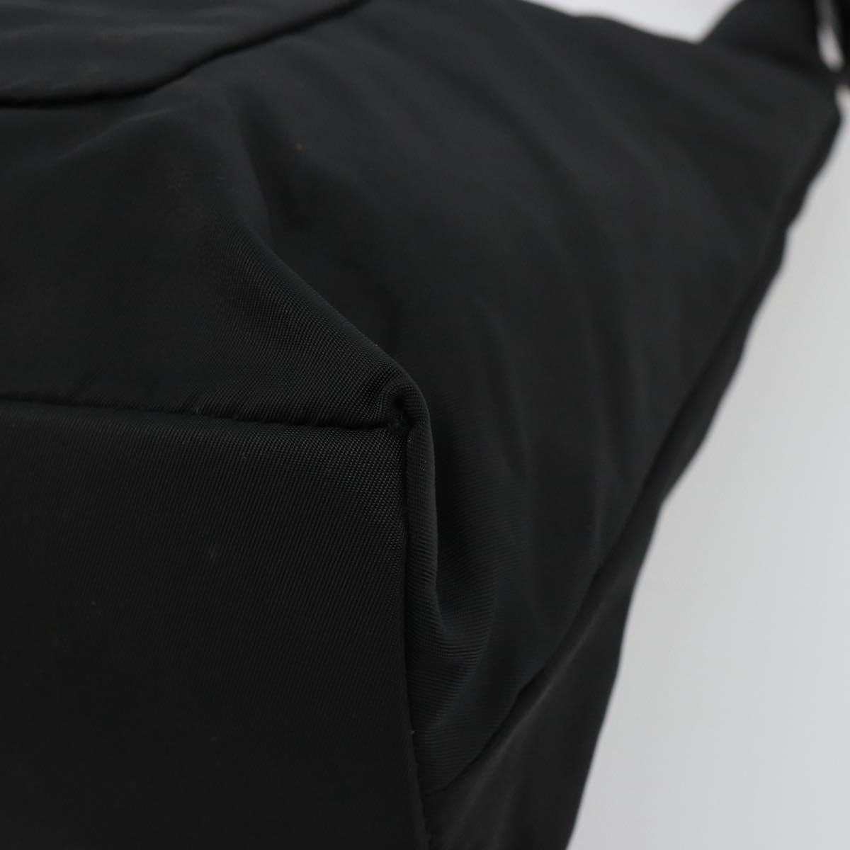PRADA Shoulder Bag Nylon Black Silver Auth 180525A