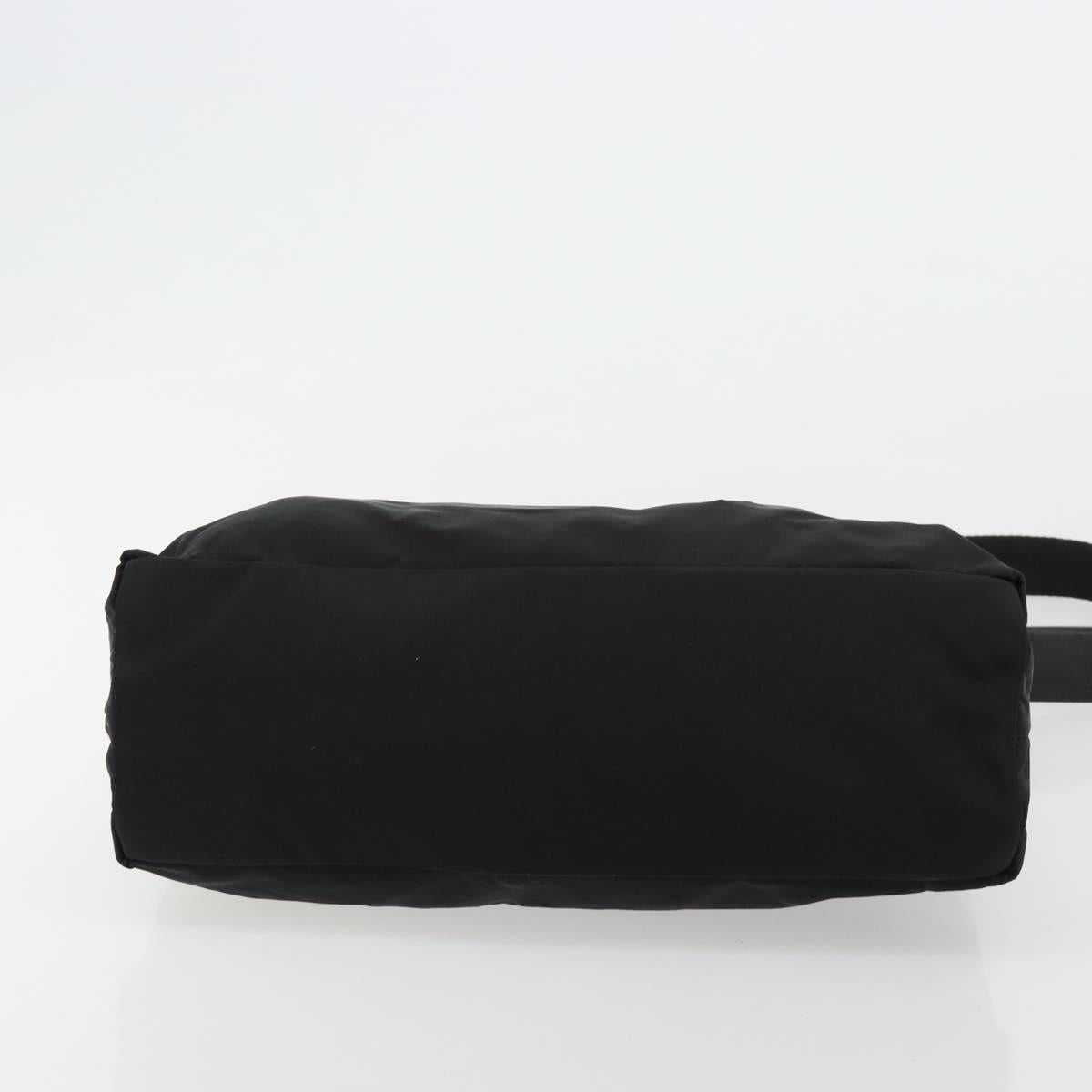 PRADA Shoulder Bag Nylon Black Silver Auth 180525A