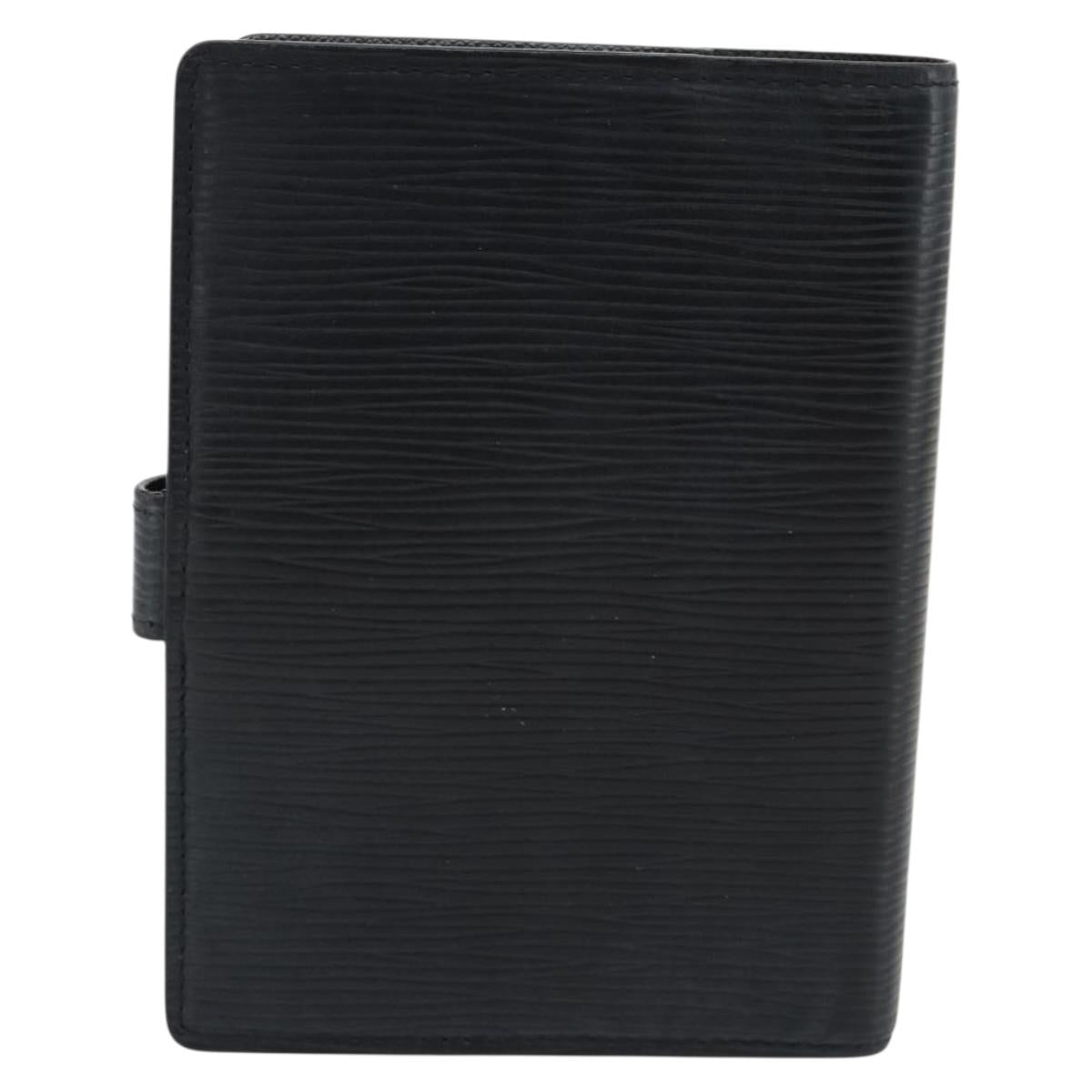 LOUIS VUITTON Epi Agenda PM Day Planner Cover Black R20092 LV Auth 180535A