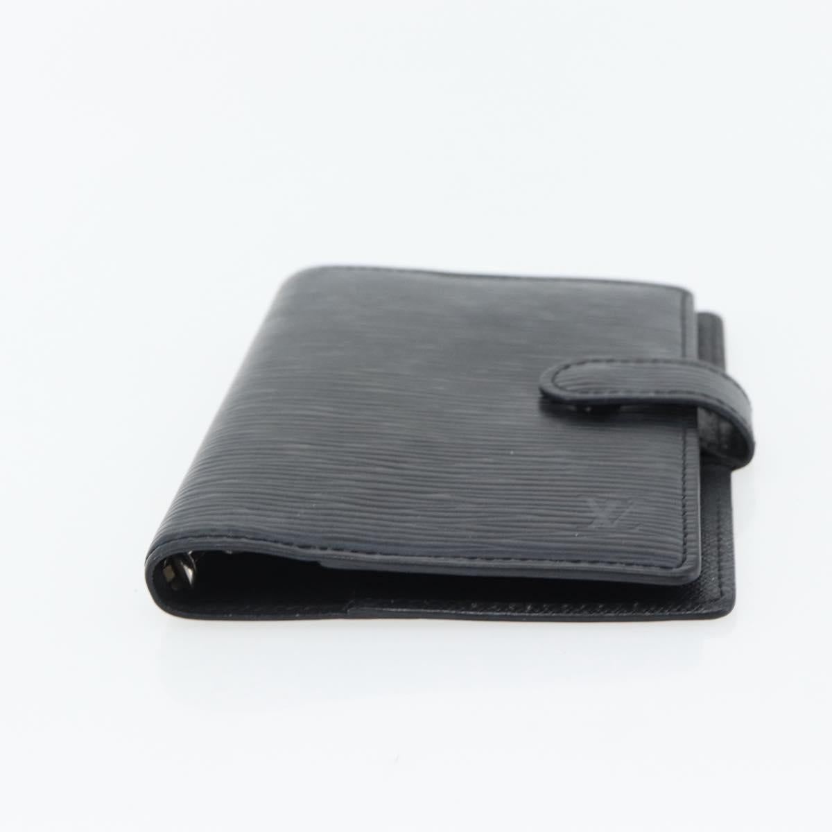 LOUIS VUITTON Epi Agenda PM Day Planner Cover Black R20092 LV Auth 180535A