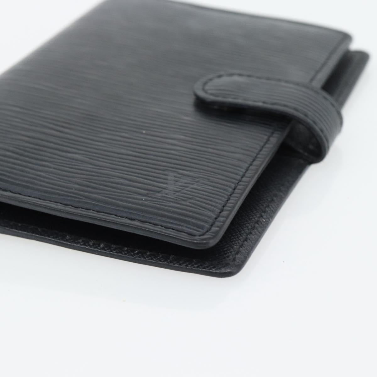LOUIS VUITTON Epi Agenda PM Day Planner Cover Black R20092 LV Auth 180535A