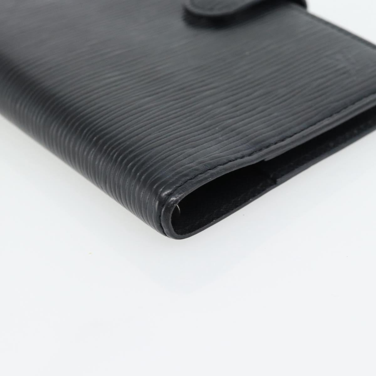 LOUIS VUITTON Epi Agenda PM Day Planner Cover Black R20092 LV Auth 180535A