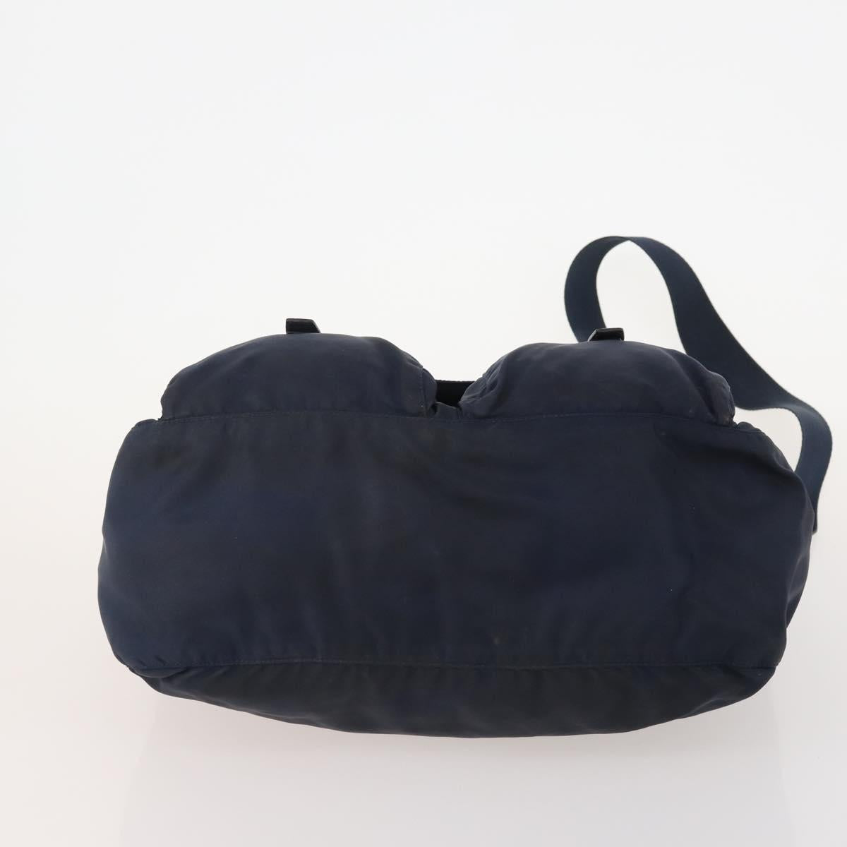 PRADA Shoulder Bag Nylon Velour 4 Set Navy Pink Khaki Auth 180542