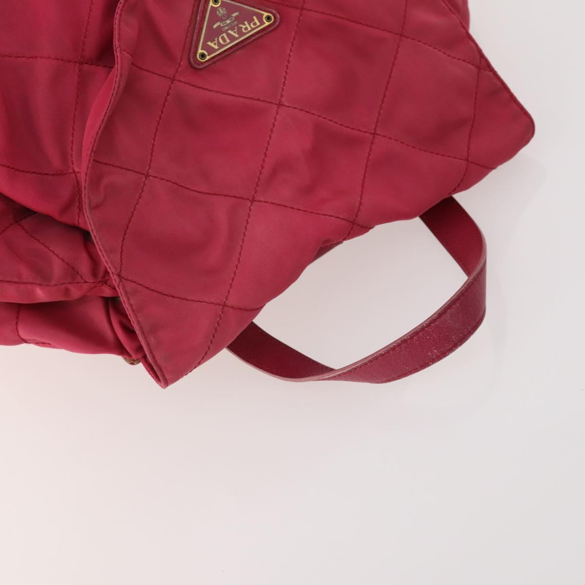 PRADA Shoulder Bag Nylon Velour 4 Set Navy Pink Khaki Auth 180542
