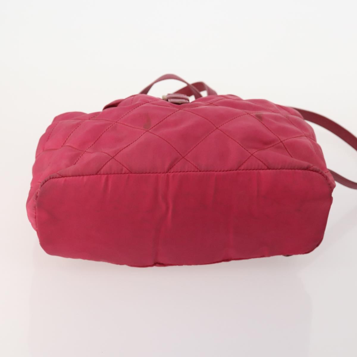 PRADA Shoulder Bag Nylon Velour 4 Set Navy Pink Khaki Auth 180542