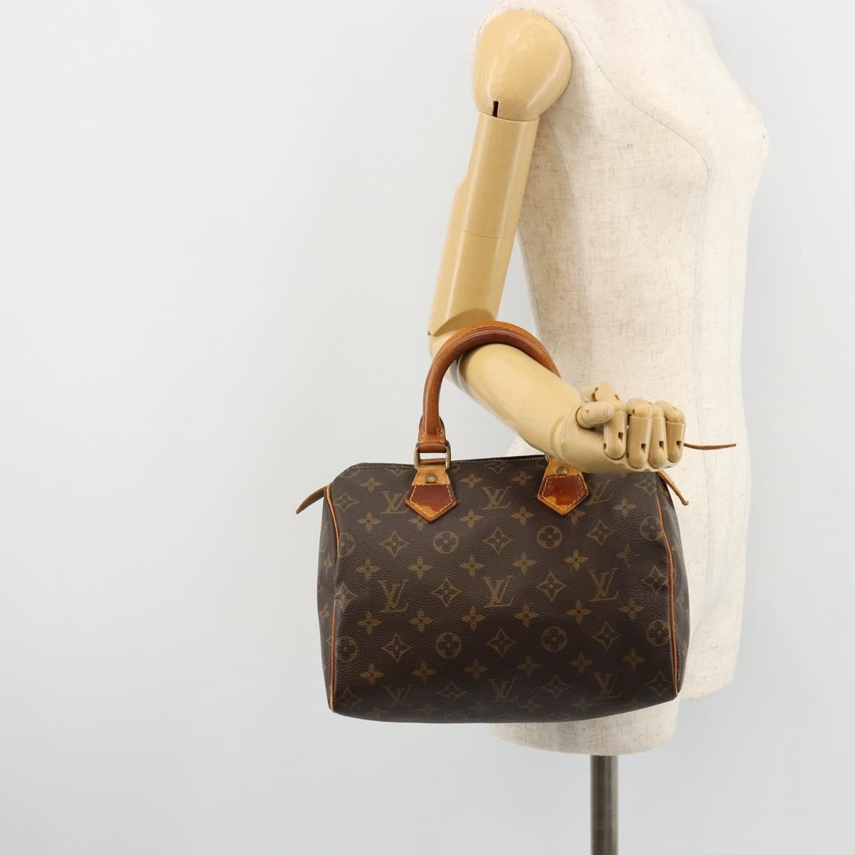 LOUIS VUITTON Monogram Speedy 25 Hand Bag M41528 LV Auth 180577