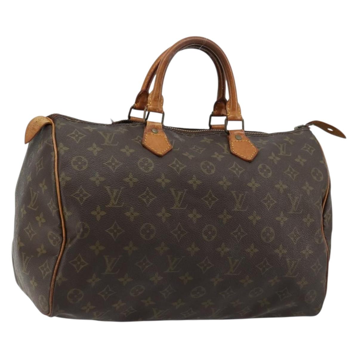 LOUIS VUITTON Monogram Speedy 35 Hand Bag M41524 LV Auth 180585