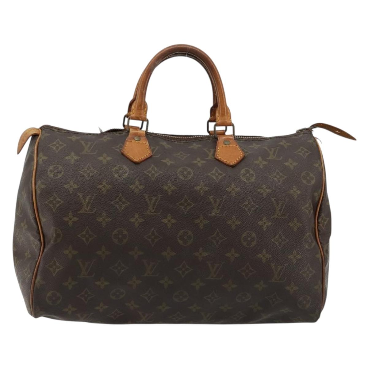 LOUIS VUITTON Monogram Speedy 35 Hand Bag M41524 LV Auth 180585