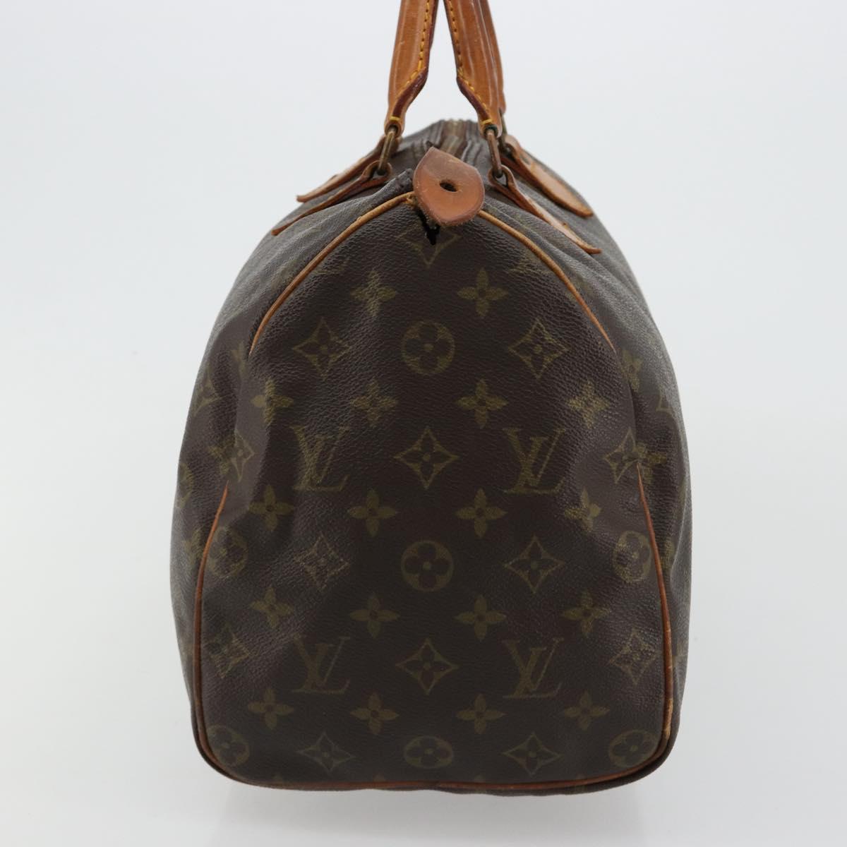 LOUIS VUITTON Monogram Speedy 35 Hand Bag M41524 LV Auth 180585