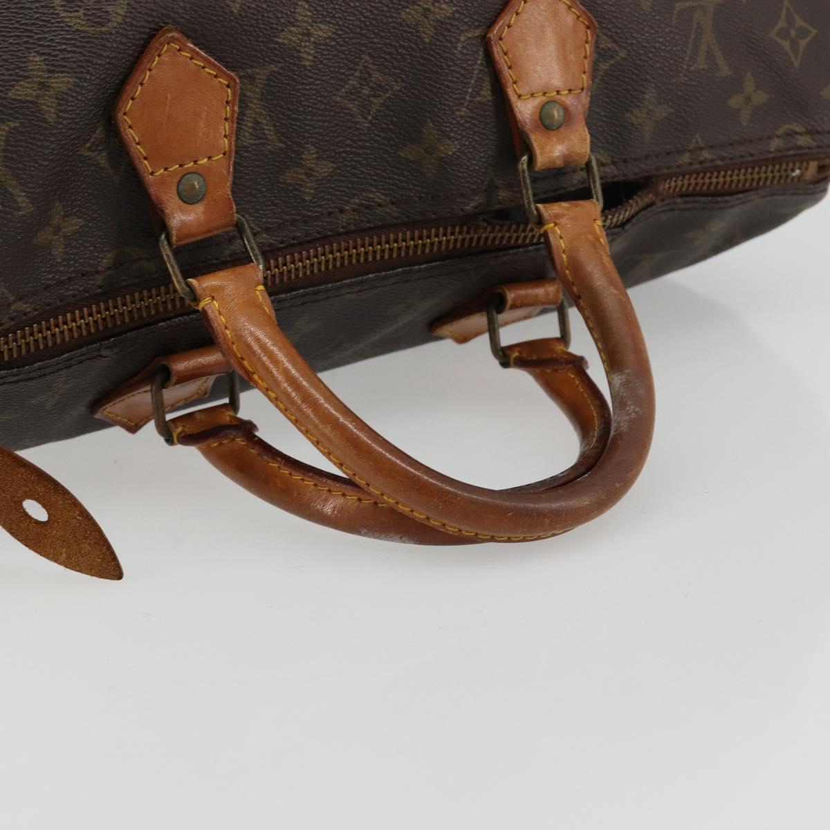 LOUIS VUITTON Monogram Speedy 35 Hand Bag M41524 LV Auth 180585