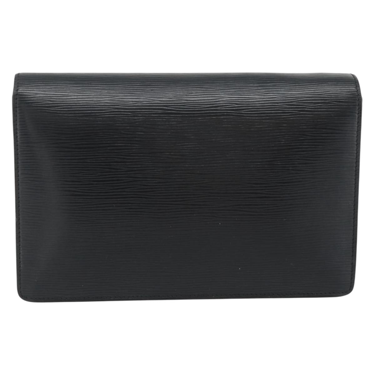 LOUIS VUITTON Epi Serie Dragonne Clutch Bag Black Noir M52612 LV Auth 180593