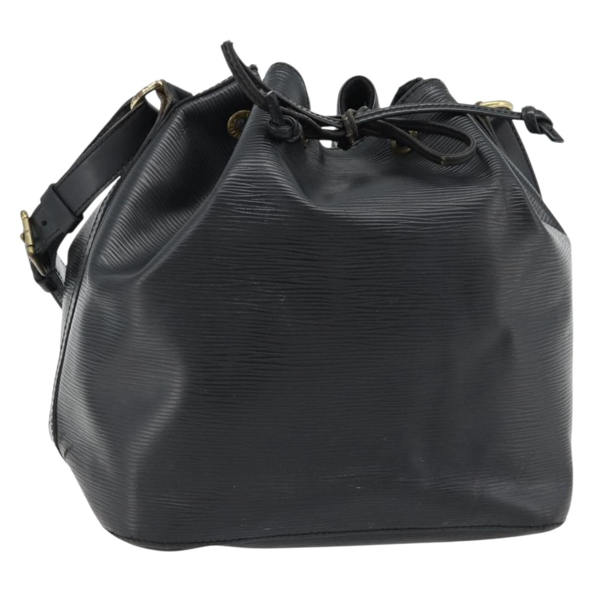 LOUIS VUITTON Epi Petit Noe Shoulder Bag Black M44102 LV Auth 180597