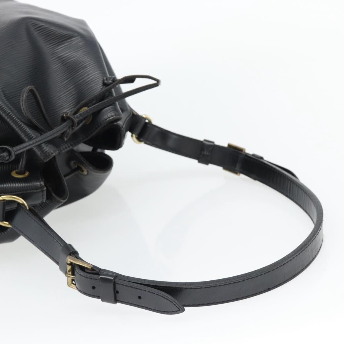 LOUIS VUITTON Epi Petit Noe Shoulder Bag Black M44102 LV Auth 180597