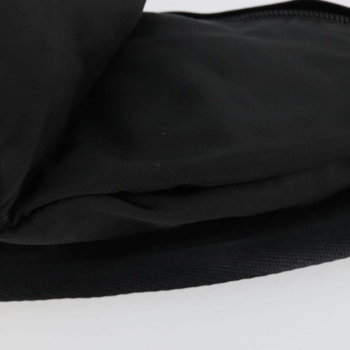 PRADA Body Bag Nylon Black Silver Auth 180598A