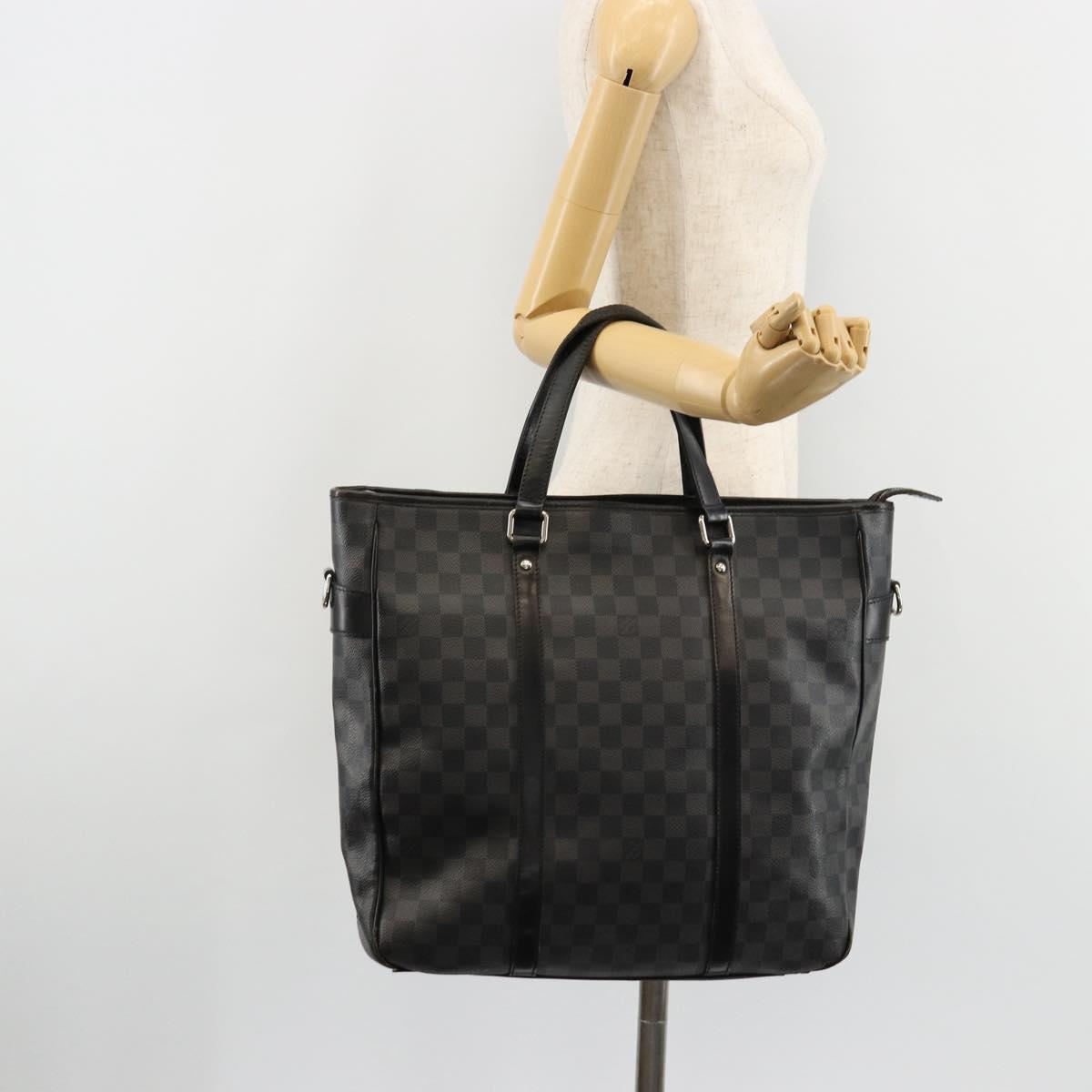 LOUIS VUITTON Damier Graphite Tadao Shoulder Bag 2way N51192 LV Auth 180601