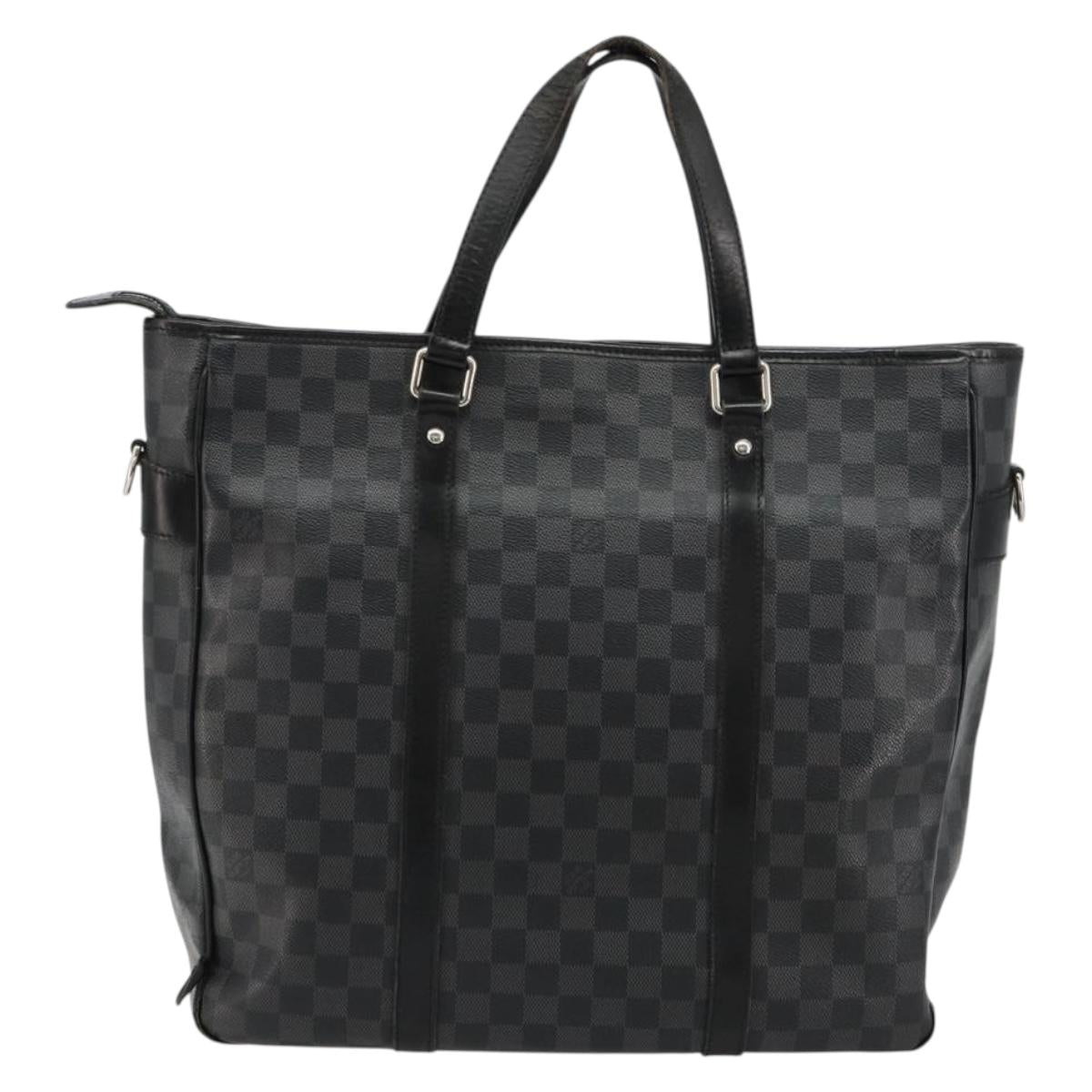 LOUIS VUITTON Damier Graphite Tadao Shoulder Bag 2way N51192 LV Auth 180601