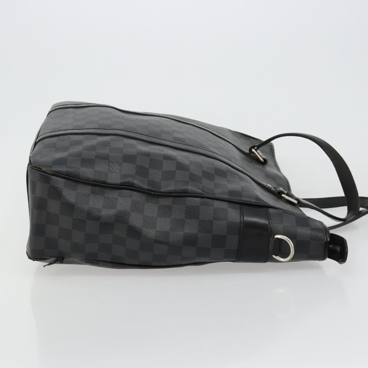 LOUIS VUITTON Damier Graphite Tadao Shoulder Bag 2way N51192 LV Auth 180601
