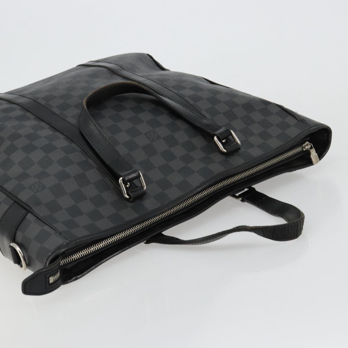 LOUIS VUITTON Damier Graphite Tadao Shoulder Bag 2way N51192 LV Auth 180601
