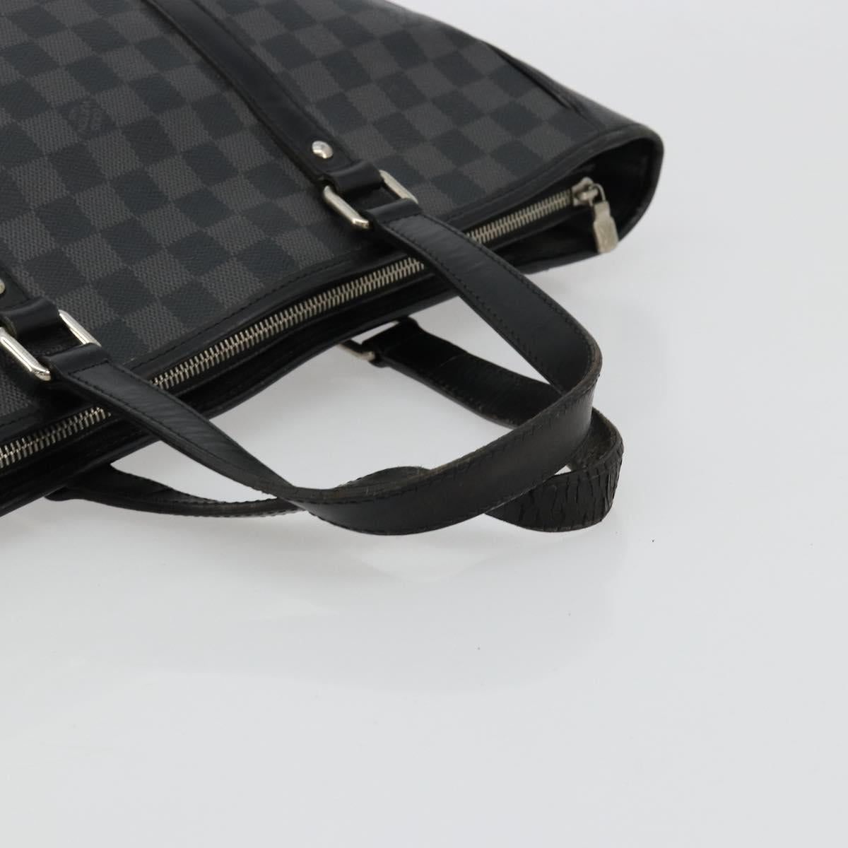 LOUIS VUITTON Damier Graphite Tadao Shoulder Bag 2way N51192 LV Auth 180601