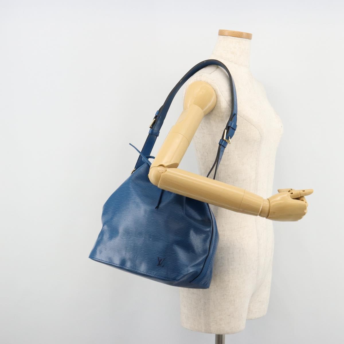LOUIS VUITTON Epi Petit Noe Shoulder Bag Blue M44105 LV Auth 180613A