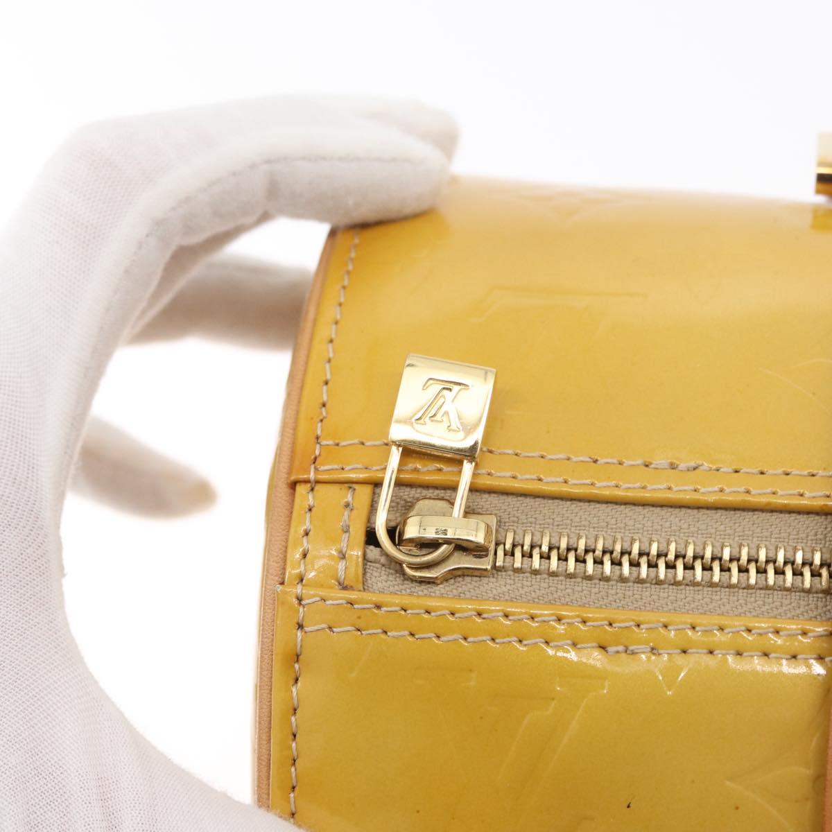 LOUIS VUITTON Monogram Vernis Bedford Hand Bag Beige M91006 LV Auth 180618