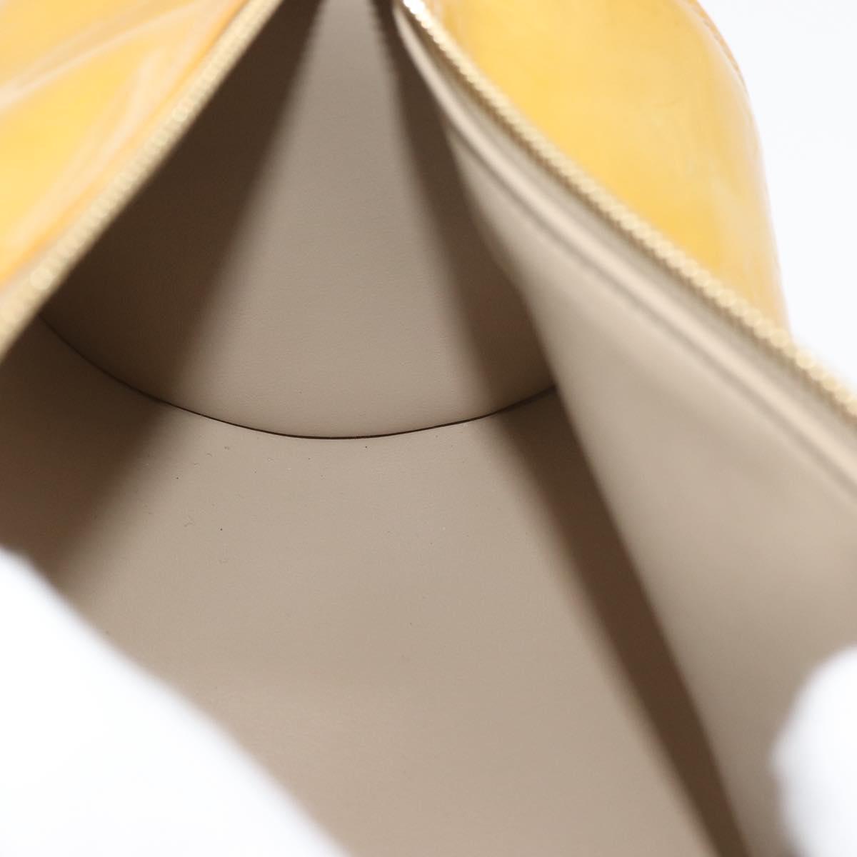 LOUIS VUITTON Monogram Vernis Bedford Hand Bag Beige M91006 LV Auth 180618