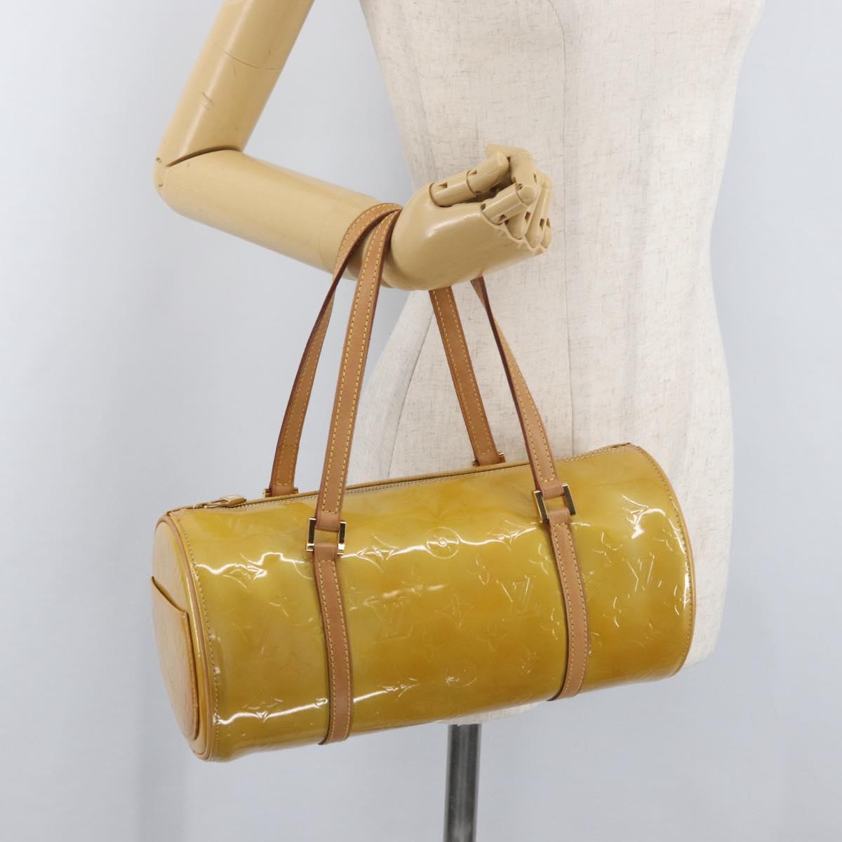 LOUIS VUITTON Monogram Vernis Bedford Hand Bag Beige M91006 LV Auth 180618