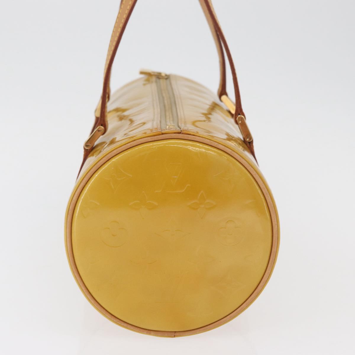 LOUIS VUITTON Monogram Vernis Bedford Hand Bag Beige M91006 LV Auth 180618