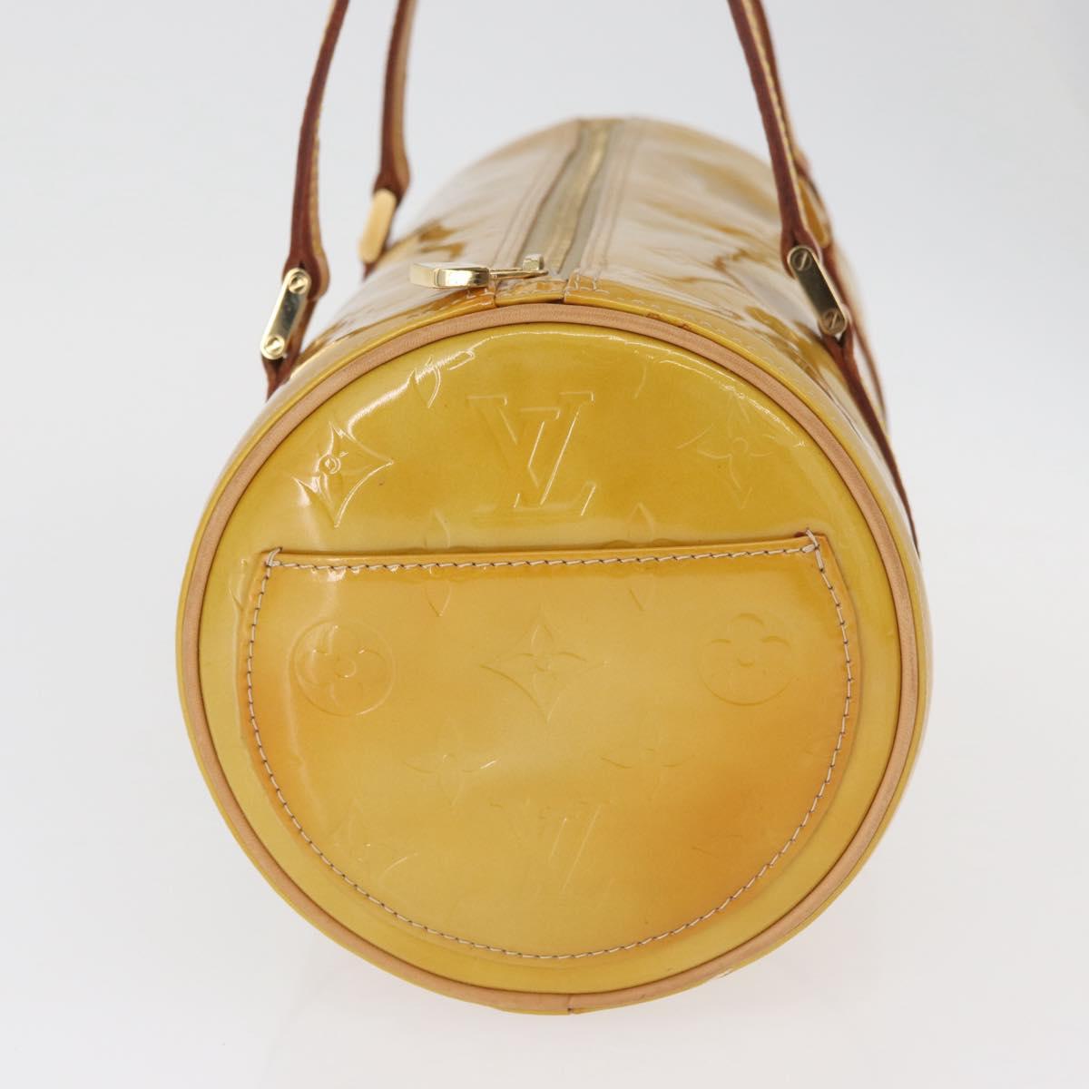 LOUIS VUITTON Monogram Vernis Bedford Hand Bag Beige M91006 LV Auth 180618