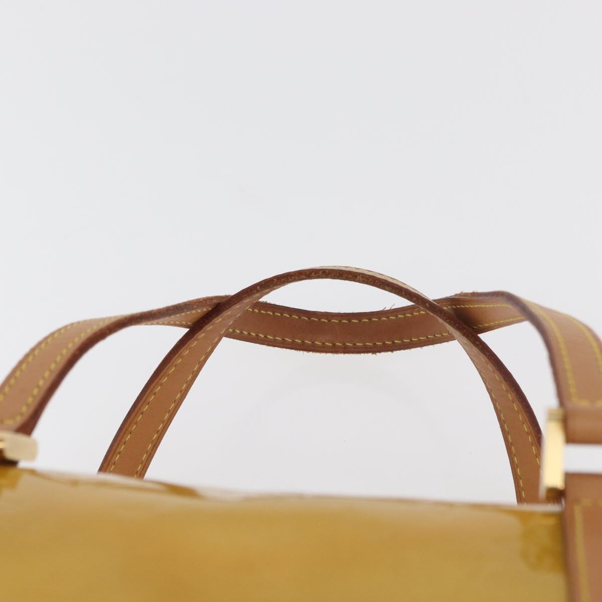 LOUIS VUITTON Monogram Vernis Bedford Hand Bag Beige M91006 LV Auth 180618
