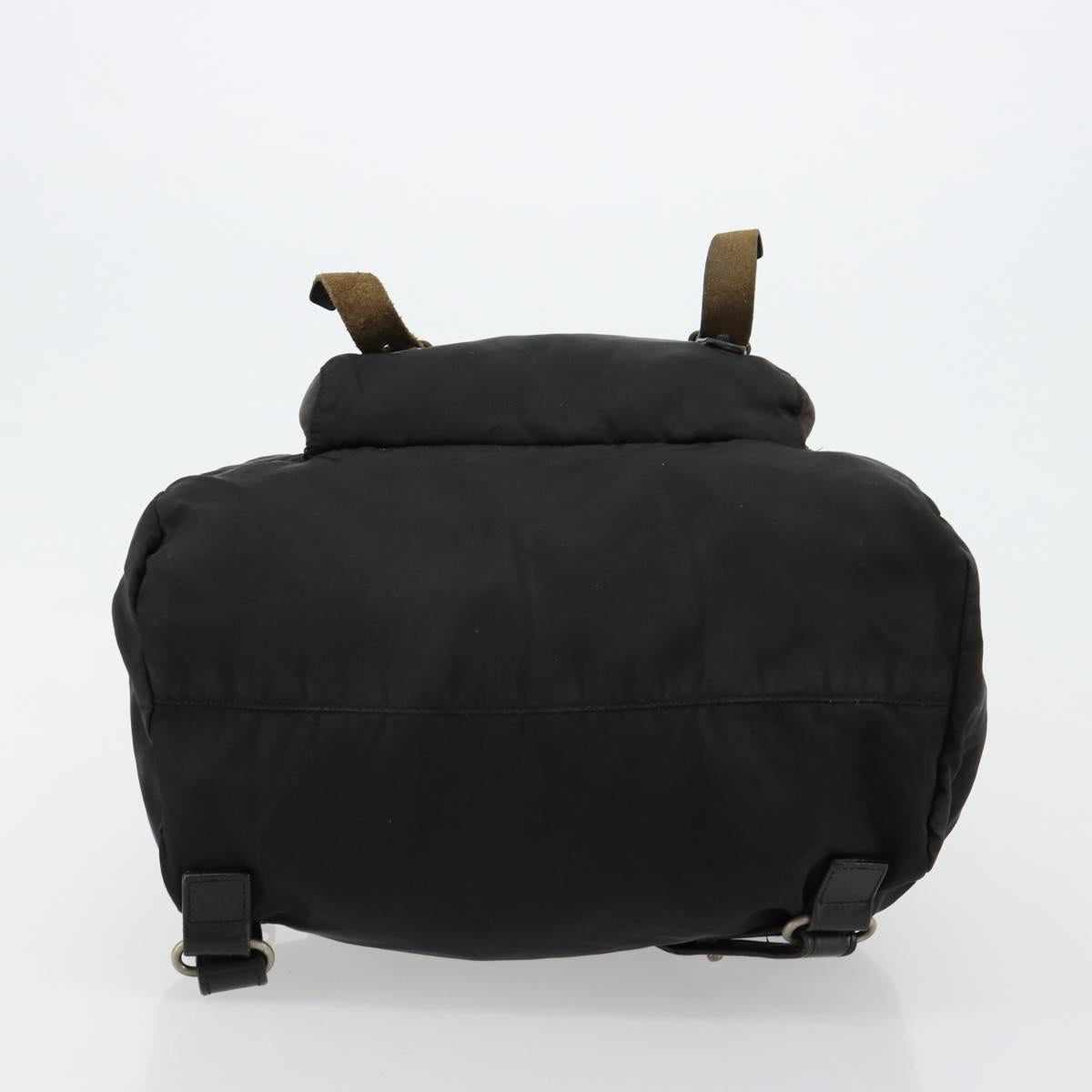 PRADA Backpack Nylon Black Silver Auth 180627