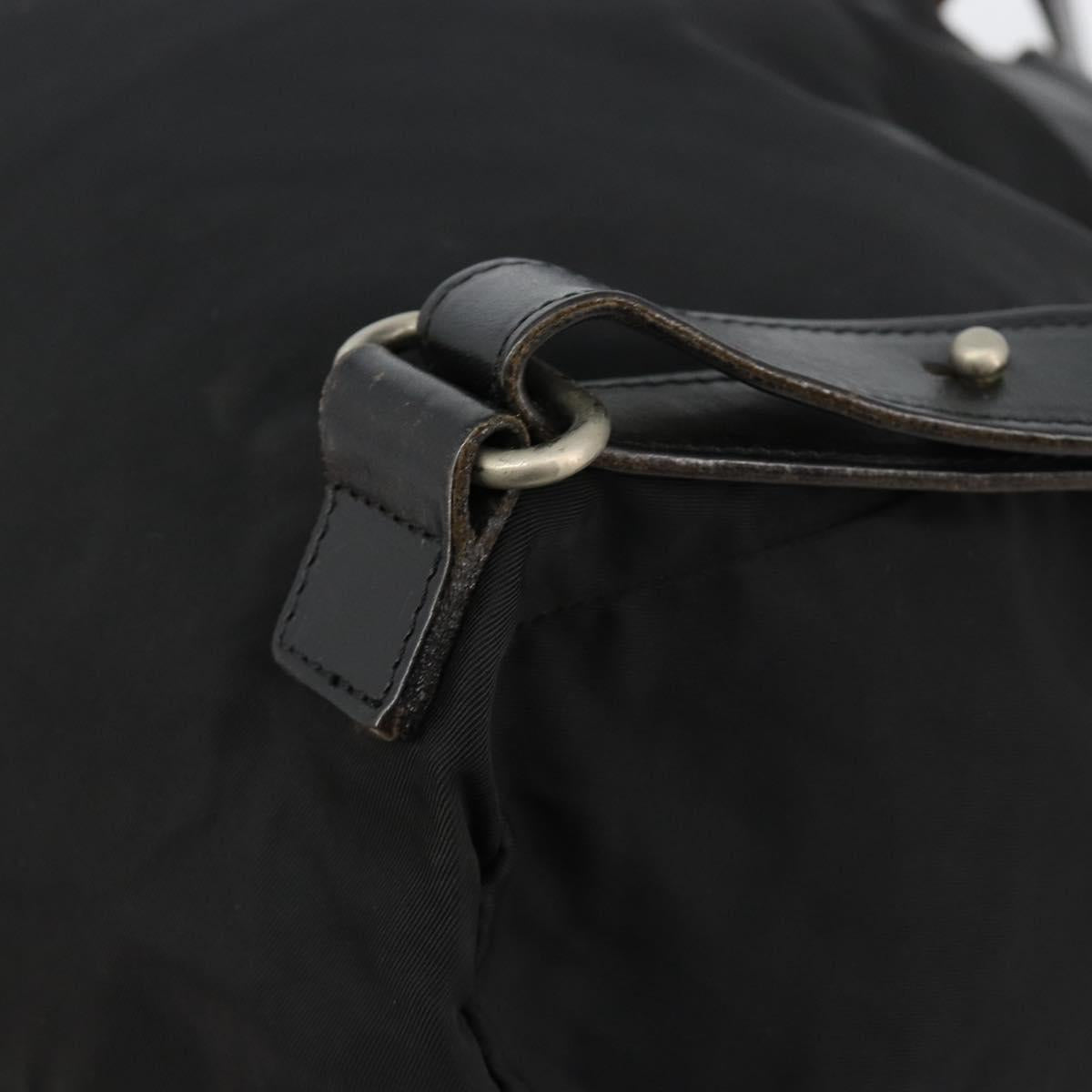 PRADA Backpack Nylon Black Silver Auth 180627
