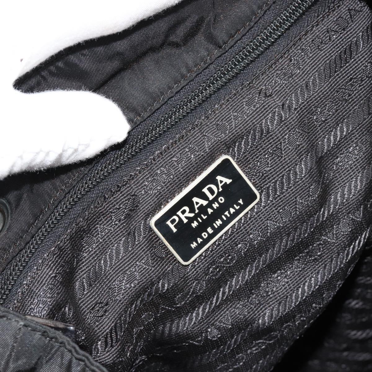 PRADA Backpack Nylon Black Silver Auth 180627